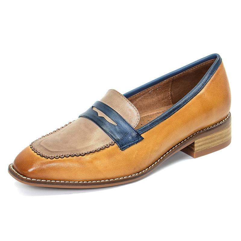 Retro English Style Small Leather Shoes Flat