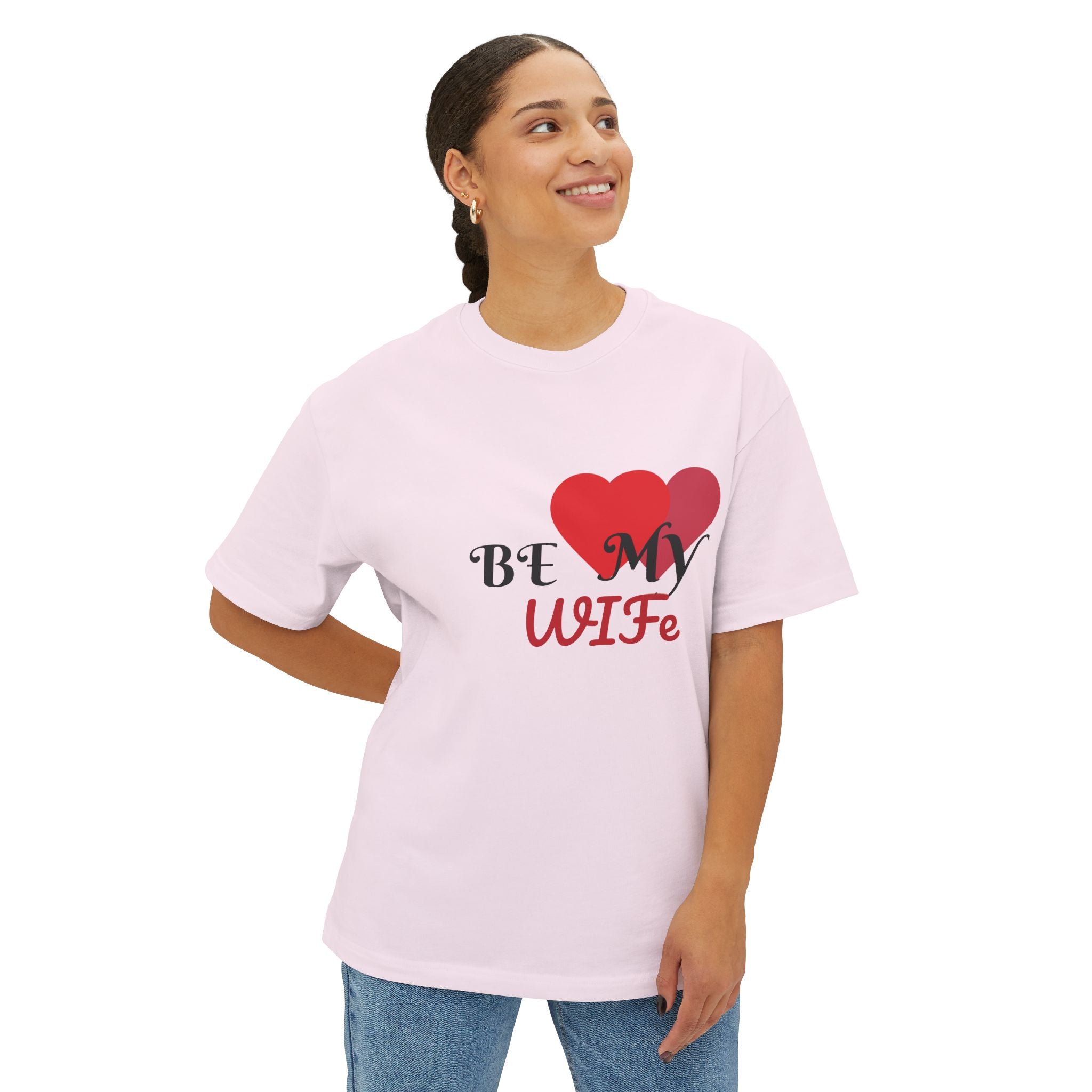 Unisex Boxy Tee - Be My Wife Gift, Anniversary, Engagement, Bridal Shower, Wedding Celebration