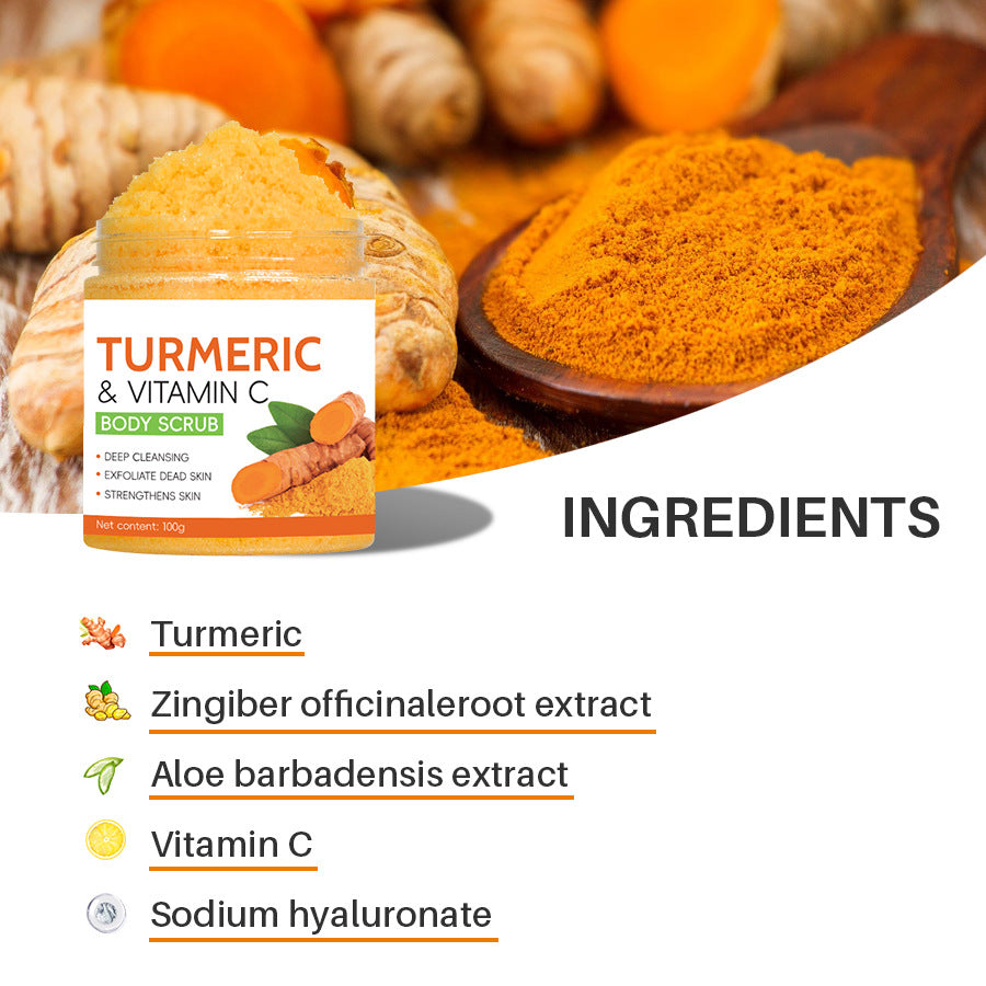 Turmeric Body Cleanser Facial Scrub Cleansing Oil Control Blackhead Remover Shrink Pores Skin Care Body Care