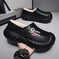 Winter Fleece-lined Warm And Anti-slip Men's Home Cotton Shoes