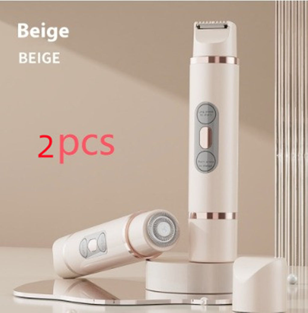 Dual-Head Electric Shaver Painless Women's Epilator Bikini Hair Removal Device Automatic Hair Trimmer Underarm Facial Lips Leg